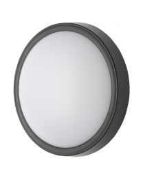 Orkney Outdoor LED Circular Wall Light, Black