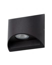 Oscar Outdoor LED Up and Down Wall Light, Black