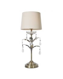 Paisley Table Lamp, Antique Brass