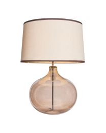 Petrice Large Smoked Brown Glass Table Lamp