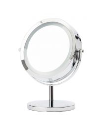 Portable Magnifying Mirror Table Lamp, Chrome