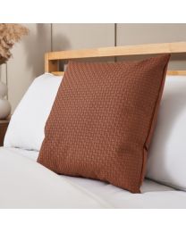 PU Weave Design Cushion, Terracotta