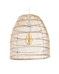 Rattan Tall Dome Easyfit Shade, Bleached Natural