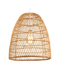 Rattan Tall Dome Easyfit Shade, Natural