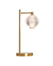 Rimi LED Table Lamp, Satin Brass