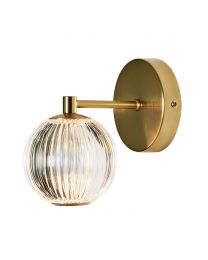 Rimi LED Wall Light, Satin Brass