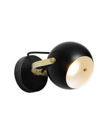 Rowan Eyeball Wall Light, Black