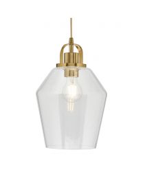 Saskia Bubble Glass Ceiling Pendant, Satin Brass