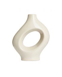 Sculptural Ceramic Vase, Cream