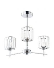 Shirley Small Semi Flush Bathroom Ceiling Light, Chrome