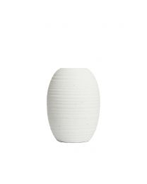 Small Textured Ceramic Vase, Cream