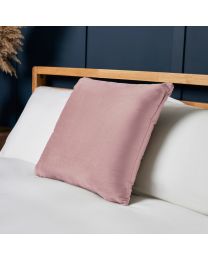 Small Velvet Cushion Cover, Blush Styled on Bed