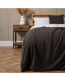 Really Soft Teddy Bear Fleece Throw, Grey