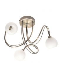 Soni Small Flush Ceiling Light, Antique Brass