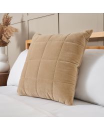 Square Stitch Quilted Cushion, Sand