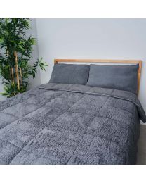 Teddy Bear Double Duvet, Grey