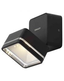 Stanley Tiber Outdoor LED Square Die-Cast Adjustable Wall Light - Black