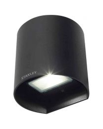 Stanley Tronto Outdoor LED Round Up & Down Wall Light - Black