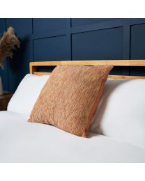 Two-Tone Cushion, Terracotta Styled on Bed