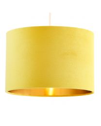 Velvet 30cm Easyfit Shade, Ochre and Brass