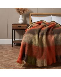 Wool Mix Check Throw, Multi