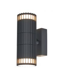 Zeb Outdoor Up and Down Wall Light, Anthracite