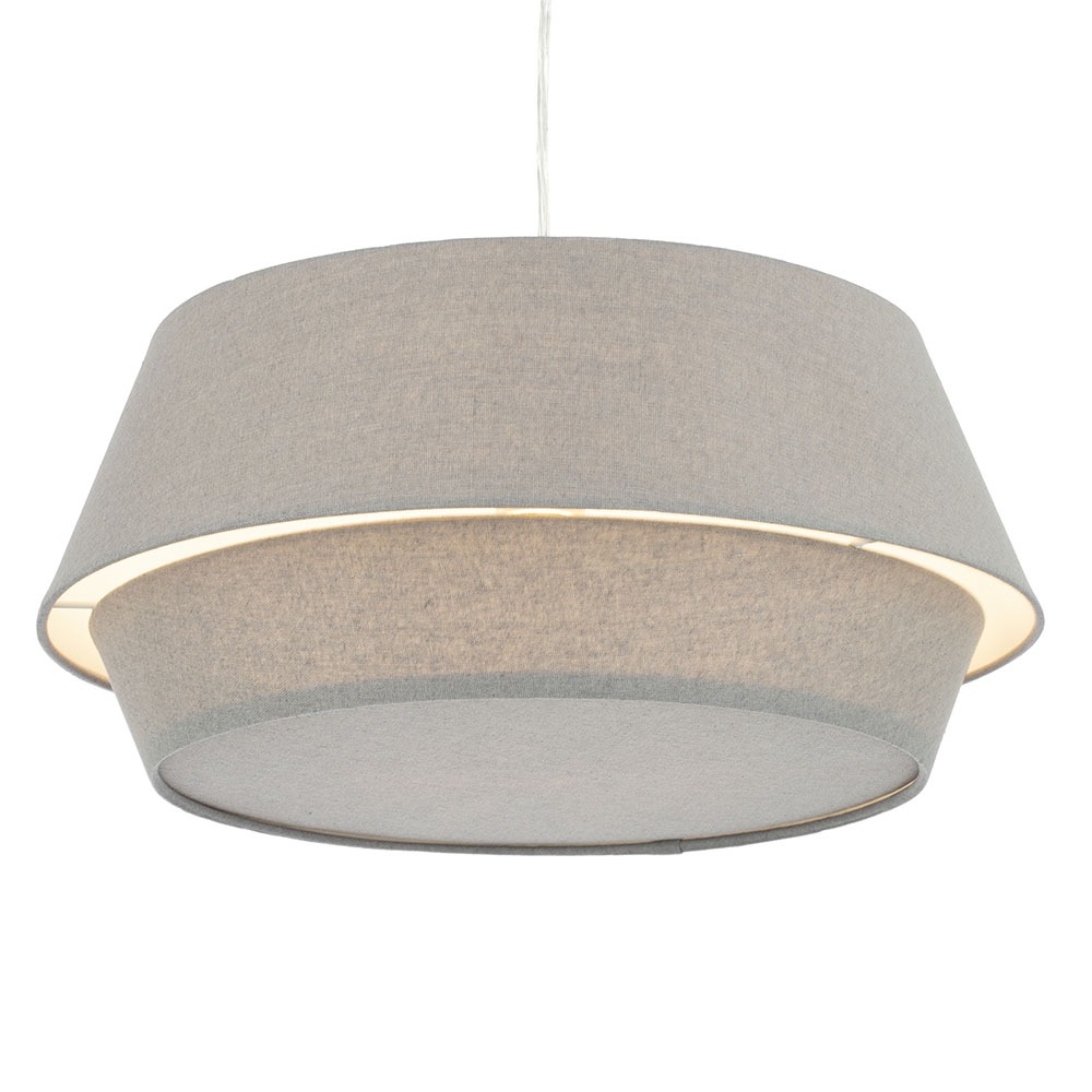 Elter Linen Drum Easyfit Shade, Grey