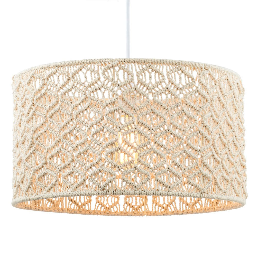 Large Macrame Easyfit Shade, Ivory