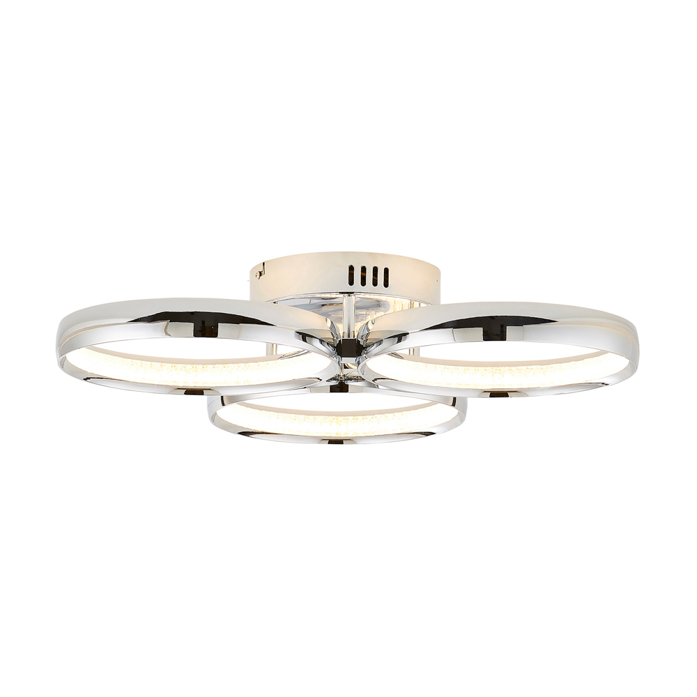 Lena Ring LED Flush Ceiling Light, Chrome