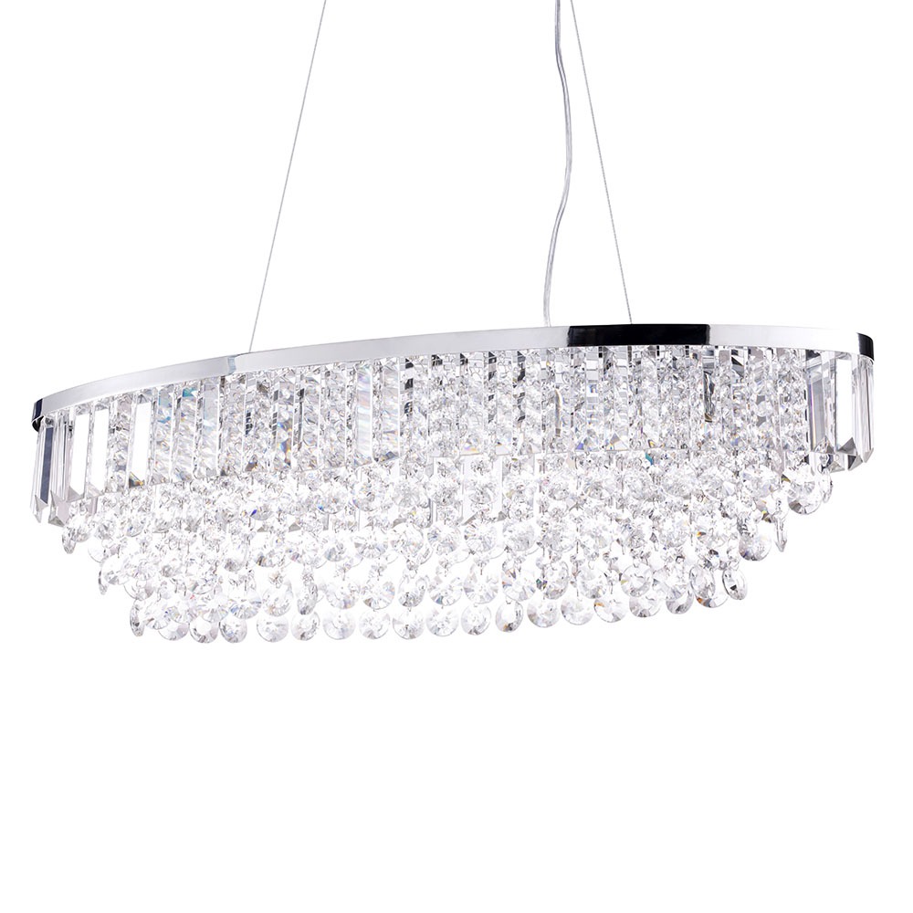 Paladina Oval Diner Pendant, Chrome