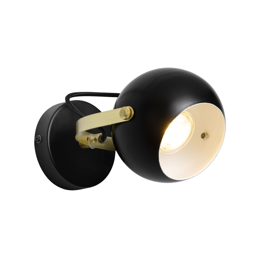 Rowan Eyeball Wall Light, Black