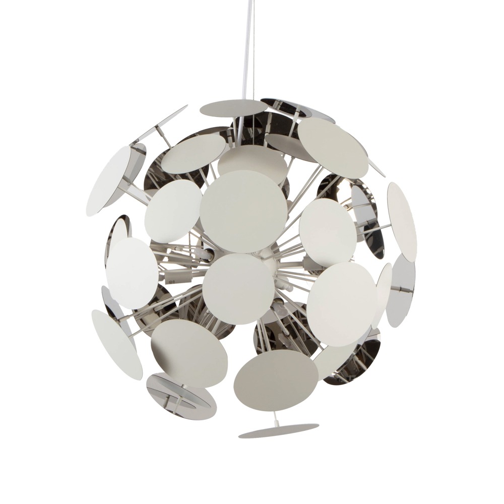 Sputnik Discs Ceiling Pendant Light, Matte White