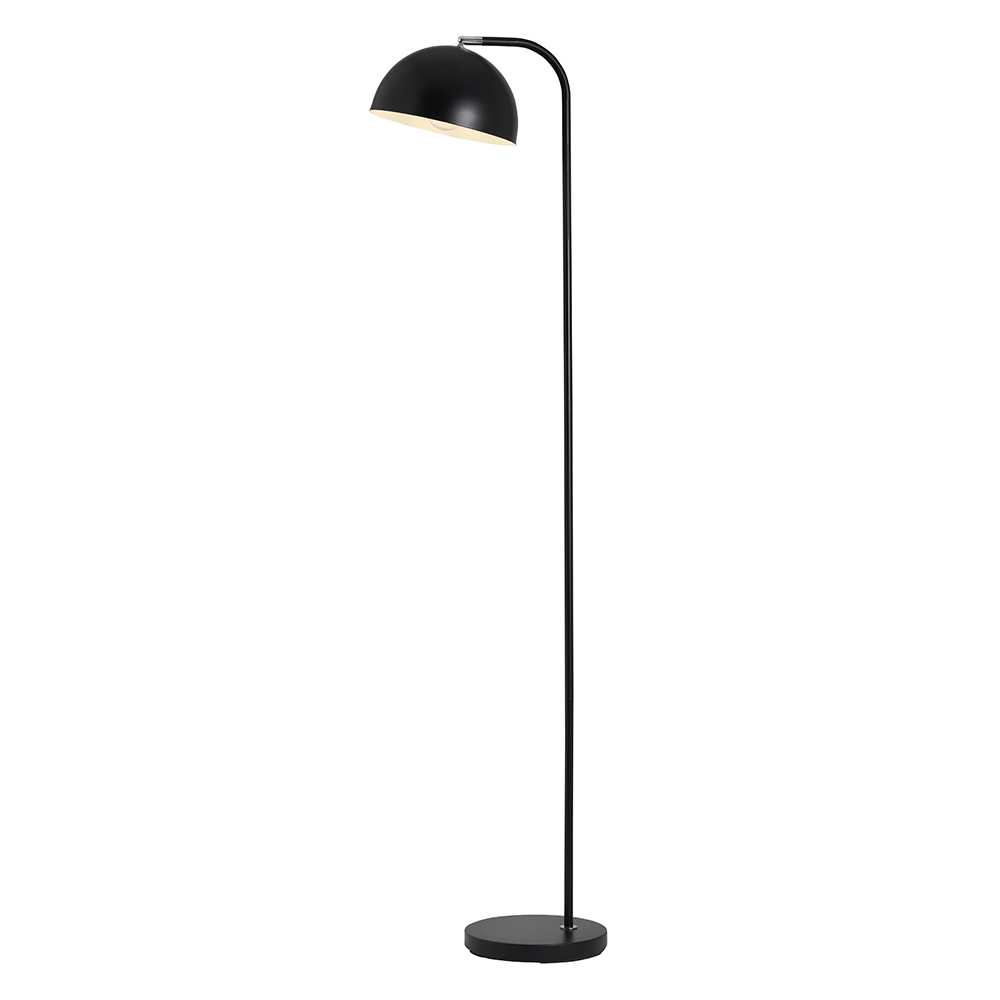 Travis Arc Floor Lamp, Matte Black