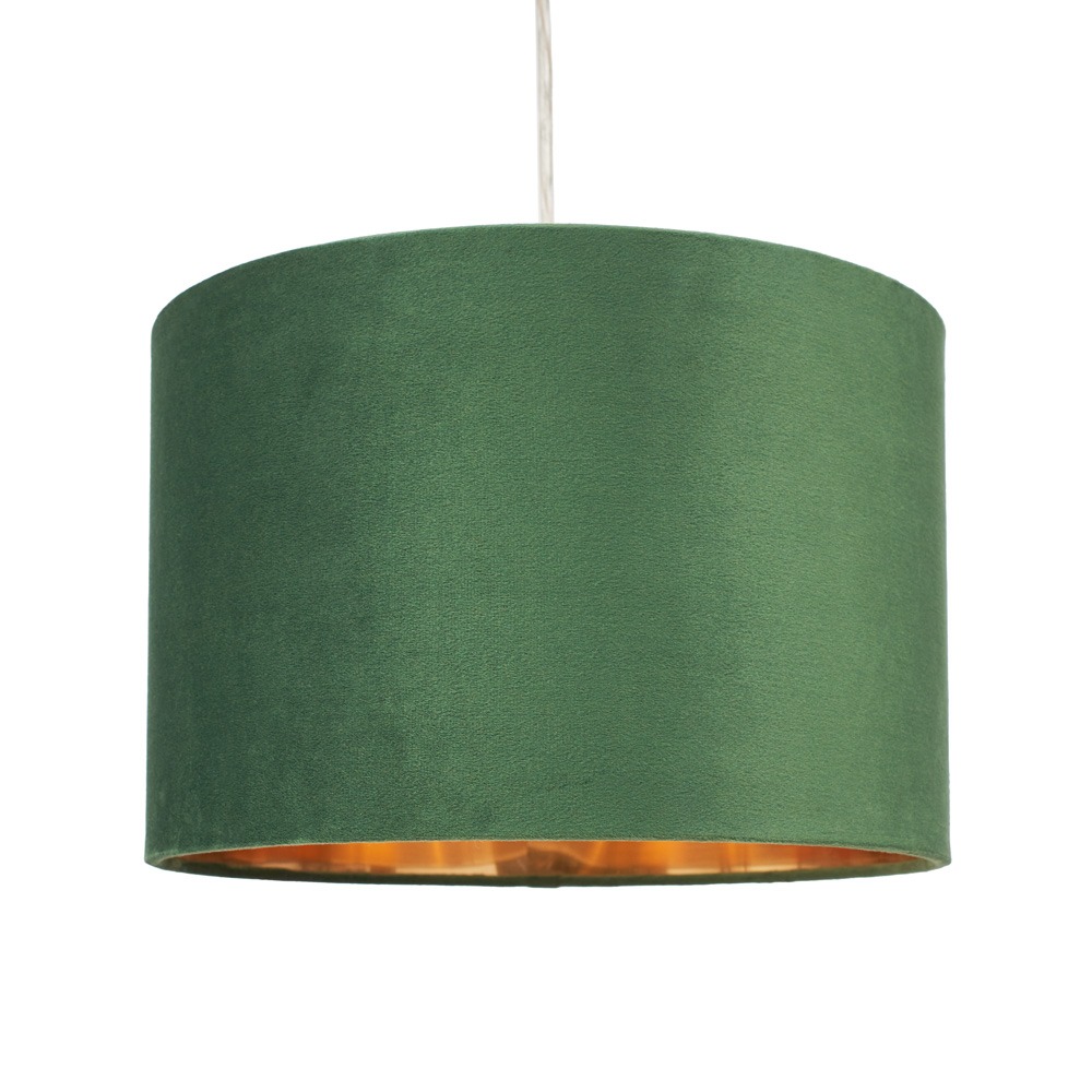 Velvet 30cm Easyfit Shade, Emerald Green