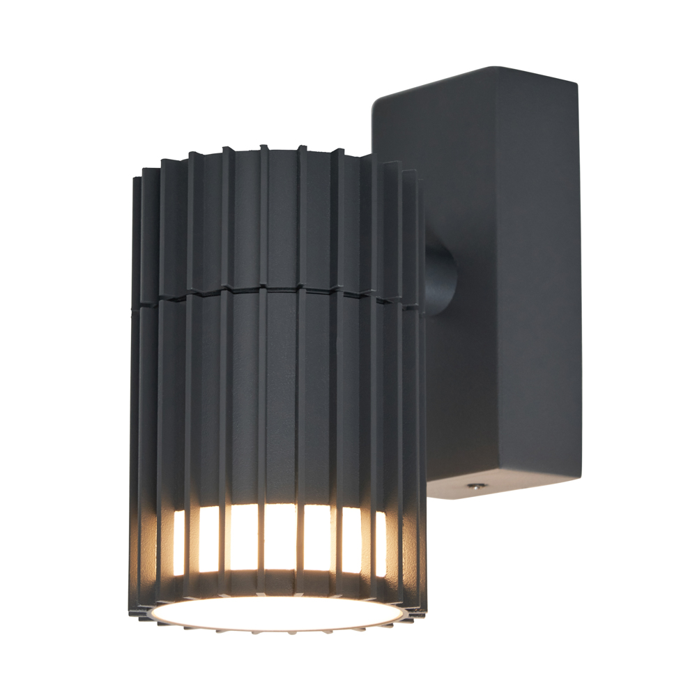 Zeb Outdoor Fixed Down Wall Light, Anthracite