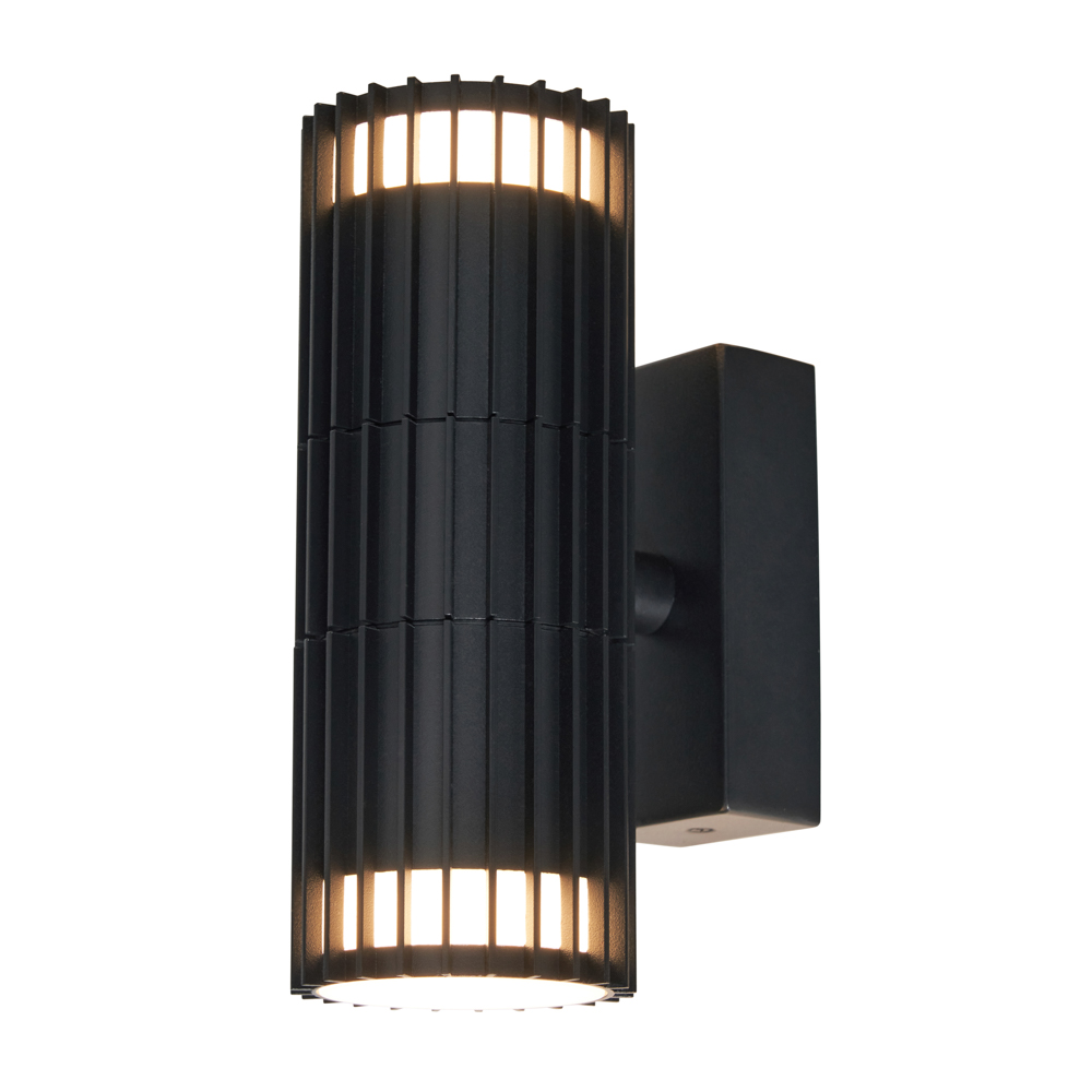 Zeb Outdoor Up and Down Wall Light, Black