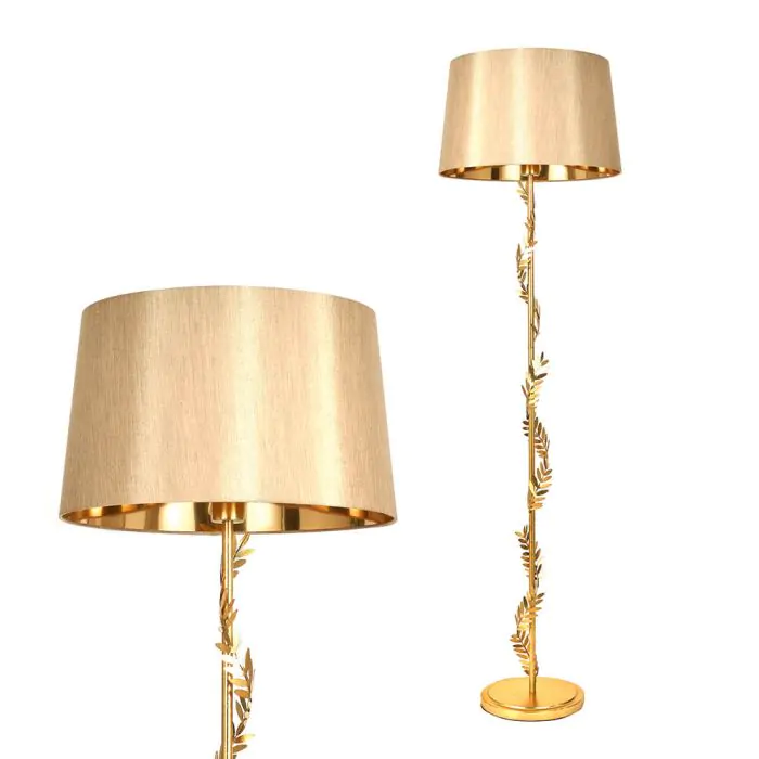 Brookby Stem Floor Lamp, Satin Brass